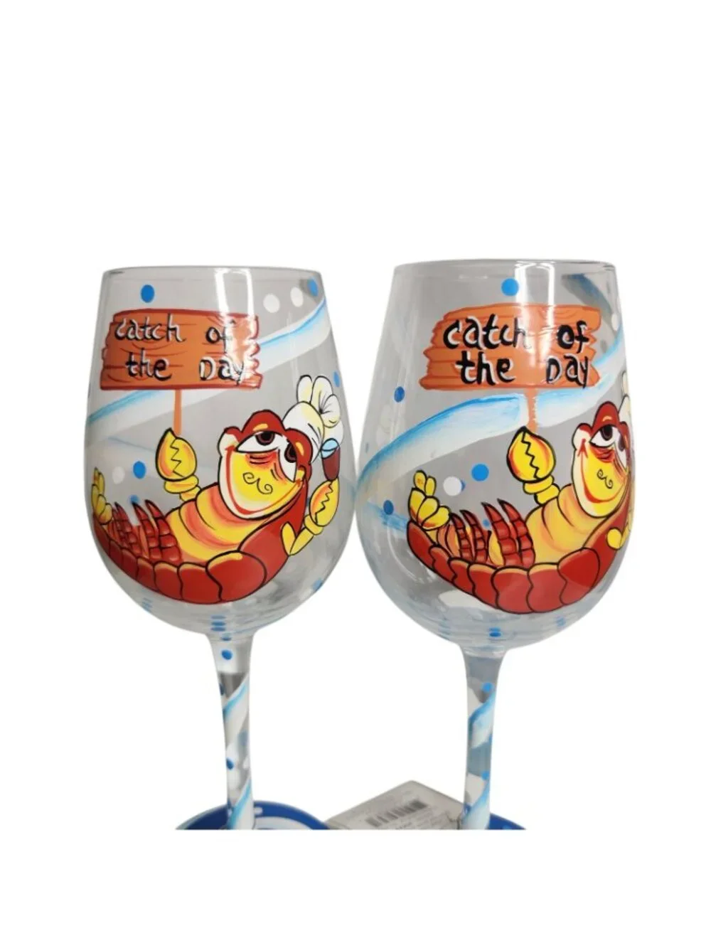 Wine Glass Hand Painted 